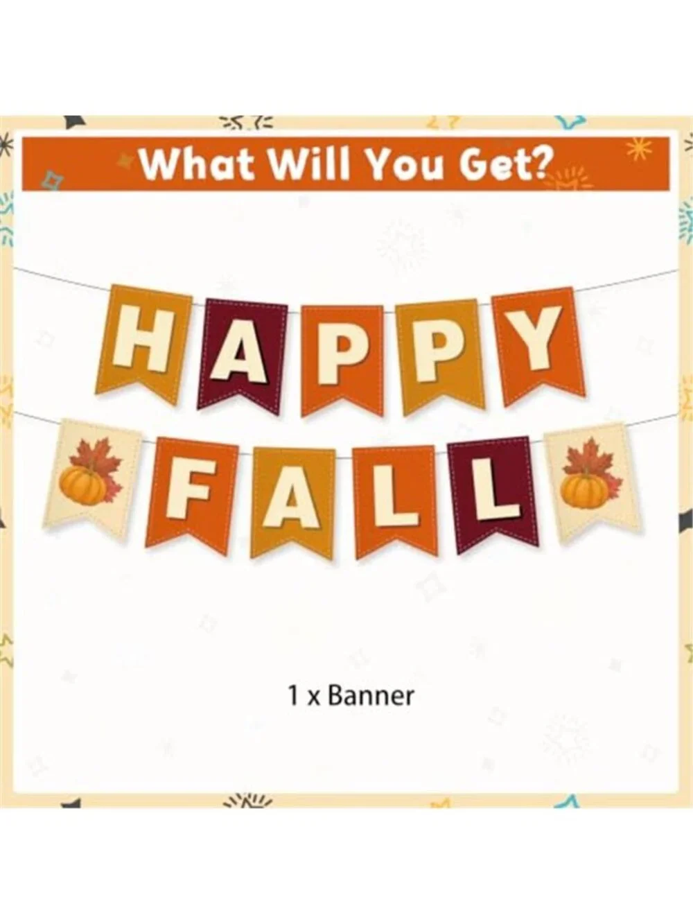 Happy Fall Banner Fall Decorations for Home Indoor Outdoor